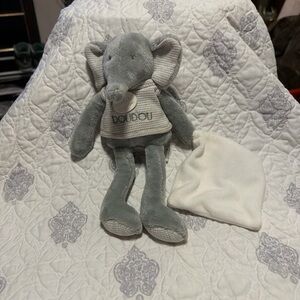 Doudou et Compagnie Elephant Plush with Blanket